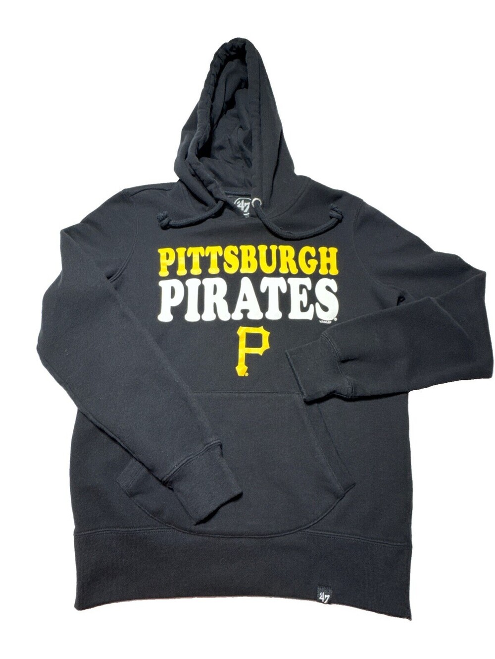 Pittsburgh Pirates MLB ‘47 Brand Black Pullover Hoodie Women’s Size Small
